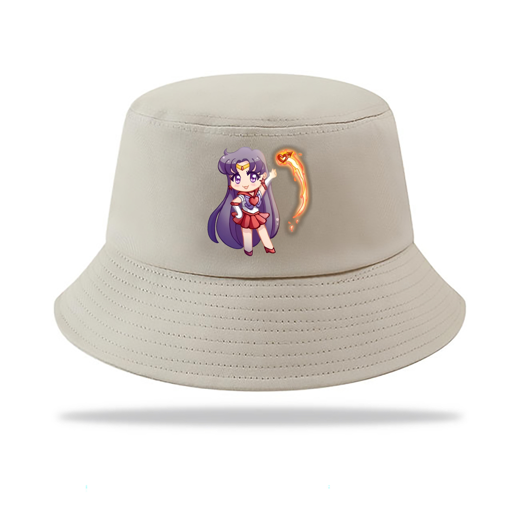 （画像用） 美少女戦士セーラームーン 火野レイ ひの レイ Sailor Moon Hino Rei （セーラーマーズ,Sailor Mars） アウトドア日除けバケットハット